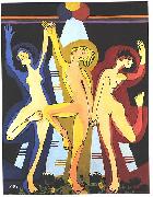 Ernst Ludwig Kirchner Colourfull dance oil painting reproduction